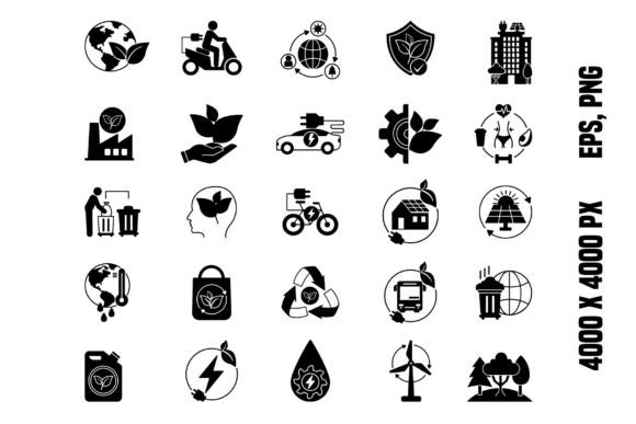 Black Set of Ecology Icons: A Practical Guide for Designers and Creators
