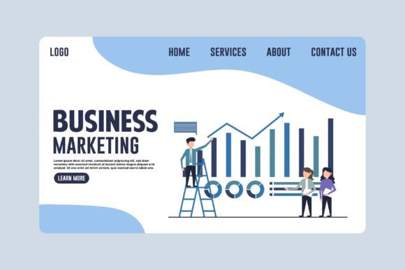 Business Marketing Webpage Template: A Vector-Based Design Solution for Scalable Projects