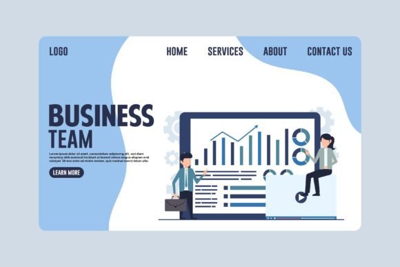 Business Team Home Page Design Concept