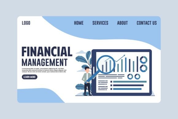Financial Management Analysis Webpage Design Assets