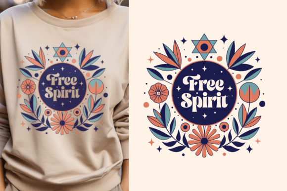 Free Spirit Vintage Design SVG, PNG