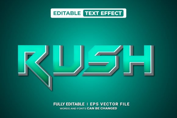 Rush Editable Text Effect: Design Faster