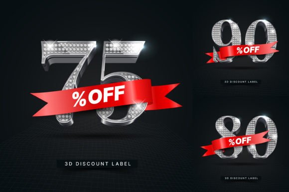 Transforming Visual Marketing with 3D Diamond Discount Numbers