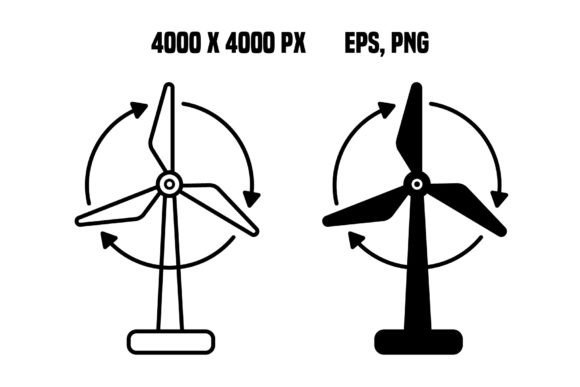 Wind Power Icons: Visualizing a Sustainable Future